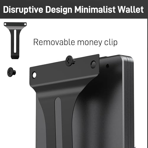 Minimalist Slim Wallet for Men,RFID Blocking Metal Wallet,Aluminum Credit Card Holder & Money Clip 12-15 Cards,Slim Rfid Front Pocket Mens Wallet - color: A2 American Flag-Black
