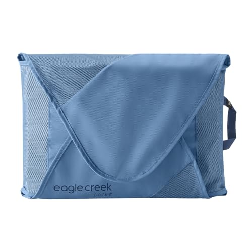 Eagle Creek Pack-It Reveal Garment Folder, Large, Blue Dawn | Travel Garment Bag with Compression Wings to Maximize Luggage Space, Convenient Top Handle, Quick-Drying Material - color: Blue Dawn