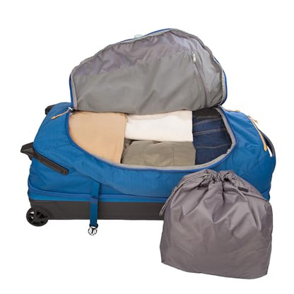 Eddie Bauer Expedition Rolling Duffel Bag with Wheels - True Blue, 34" - color: True Blue, size: 34" (Check-In)