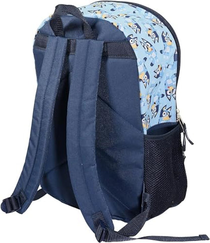 Bluey 4 Piece Backpack Set for Pre School Girls & Boys, Kids 16" School Bag - color: Bluey