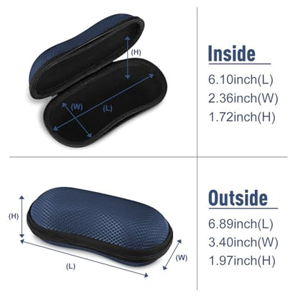 FINTIE Sunglasses Case, Hard EVA Shell Shockproof Sport Glasses Case - color: Dark Blue