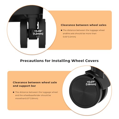 10 Pack Luggage Wheel Covers for 2.09-2.36" Suitcase Spinner Wheels-Red M - color: Red, size: Medium Fit: 2.09- 2.36"