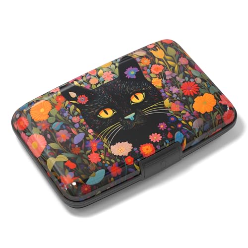 Rimilak Aluminuml Credit Card Holder,Flowers Cat - color: Flowers Cat