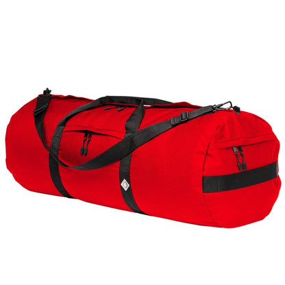 75L Travel Duffle Bag, Heavy Duty Ripstop Gym Weekender Bag - color: International Orange, size: 14" x 30" (75 Liters)