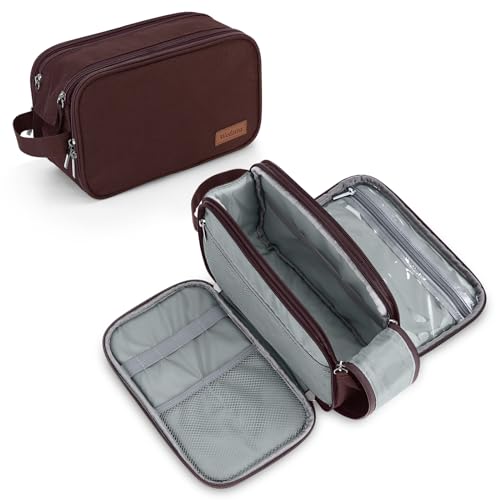 Wedama Toiletry Bag for Men, Handheld Travel Bag, Waterproof Toiletries, Thickened Polyester Dopp Kit, Toiletries Business Trips and Camping, Brown - color: Brown, size: Large