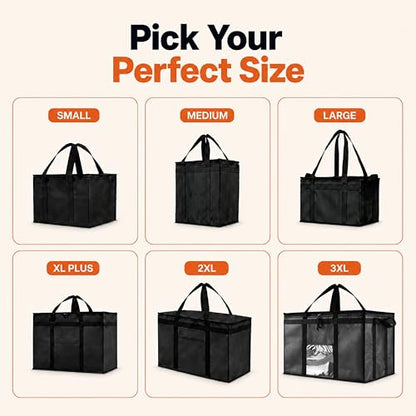NZ home Insulated Food Delivery Bag, Grocery Cooler & Catering Tote - color: Red, size: 2XL