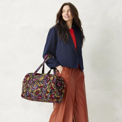 Vera Bradley Women's Miramar Weekender Travel Bag - Premium Cotton - color: Midnight Garden Paisley