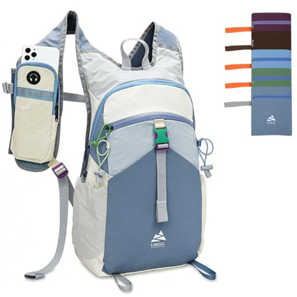 15L Small Hiking Backpack Travel Daypack Colorful Lightweight Packable Foldable Casual Backpack for Women Men - color: Haze Blue