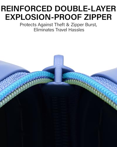 Hanke Upgraded Elite 24 Inch Checked Luggage,PC Hard Shell Suitcases with Wheels, TSA Lock, Explosion-Proof Zipper Suitcase for Business Travel Men & Women,Deep Space Purple - color: Deep Space Purple, size: 24 Inch