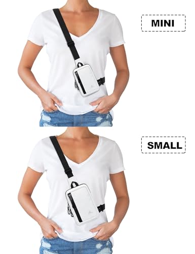 Peicees Mini Sling Bag for Men Small Crossbody Shoulder Bag, Mini White - color: White, size: Mini