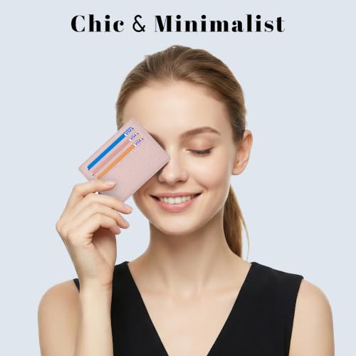 Airkit Small Slim ID Case, Womens Credit Card Holder Wallet, RFID Sleeve - color: Dusty Pink