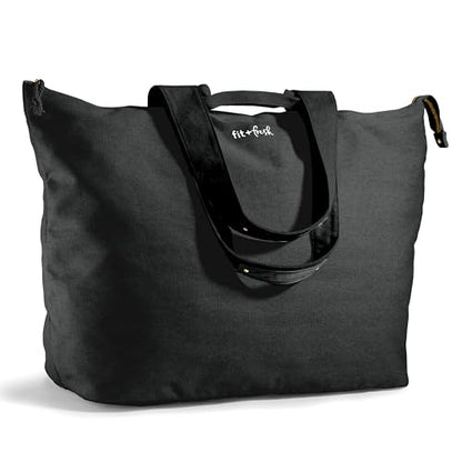 Fit & Fresh All The Things XL Beach Bag for Women, Oversized Travel Tote - color: Black