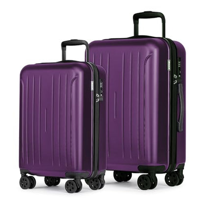 KYME Luggage Sets 2 Piece Hardshell Suitcase,Dark Purple,20"/24" - color: Dark Purple, size: 2Pcs Set(20"/24")