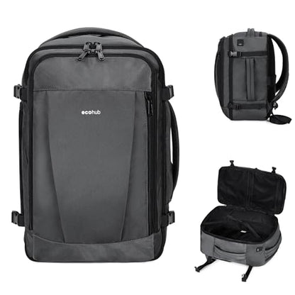 ECOHUB Travel Backpack 18x14x8 Frontier Airlines Personal Item Bag Ash Grey - color: Grey, size: 18 inch