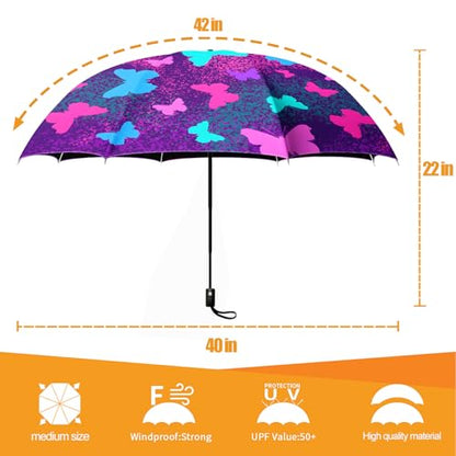 Folding Umbrella, Automatic Small Compact, Sun & Rain - color: MT60