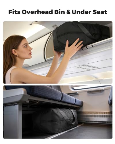 For Frontier Airlines Personal Item Bag 18x14x8 Travel Duffel Bag Carry on - color: Black