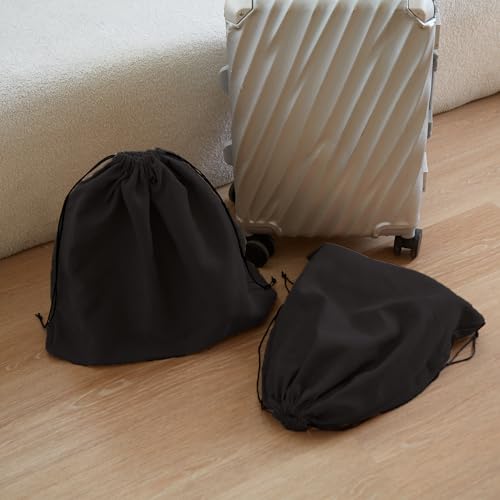 2 Piece Set Dust Cover Bags for Handbags,Purses,Shoes,and Boots - color: Black
