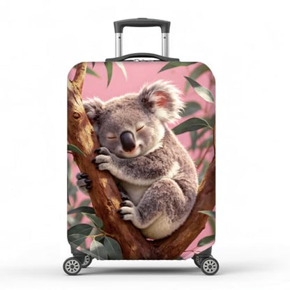 MAYJOYDIY Koala Luggage Cover Funny Koala Leaves Elastic Baggage Covers Cute Animal Dust-Proof Suitcase Sleeve Anti-Scratch Washable Suitcase Protector L Fit 26-28 Inch Luggage - color: Koala