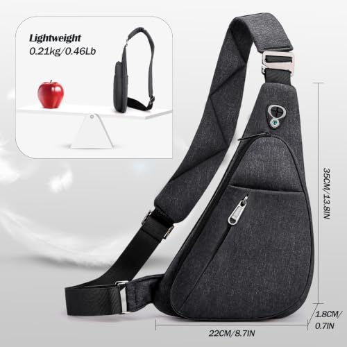 Anti-Theft Sling Bag, Fashion Multiple Pockets Crossbody Bag for Travel