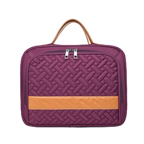 DENGFEILAI Hanging Toiletry Bag, Waterproof Travel Makeup Organizer Purple - color: Purple