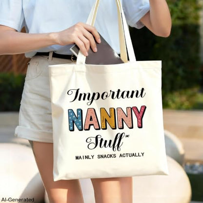 Funny Tote Bag, Canvas Reusable Carryall for Shopping Trip Commute - color: Funny