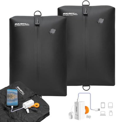 EULANT Travel Vacuum Bags,IPX8 Waterproof Vacuum Compression Bag - color: Black, size: 2 Pack