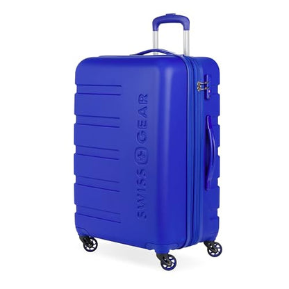 SwissGear 7366 Signature Hardside Expandable Luggage with Spinner Wheels, TSA Lock, Cobalt, Checked-Medium 23-Inch - color: Cobalt, size: Checked-Medium 23-Inch