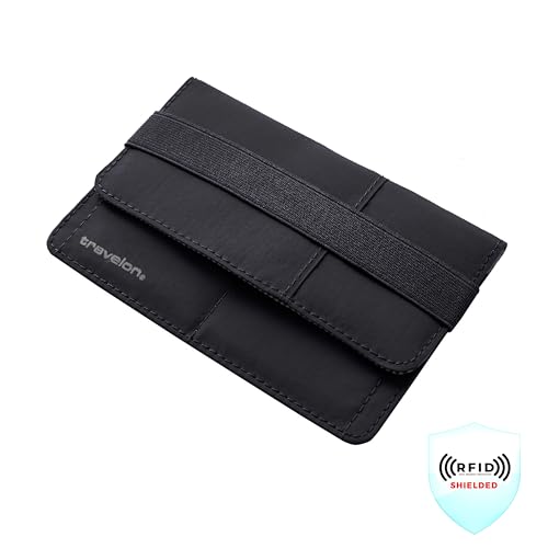 Travelon RFID Blocking Flap Passport Holder - color: Black Wash