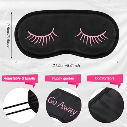 Eurzom 40 Pcs Funny Sleep Mask Bulk Soft Blackout Adjustable, Mixed Colors - color: Mixed Colors