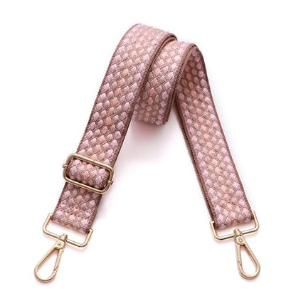 S-Jacorry Purse Strap Replacement Crossbody Wide Shoulder Strap Adjustable Canvas Straps Handbag Strap Replacement Belts - color: Gold Buckle-999