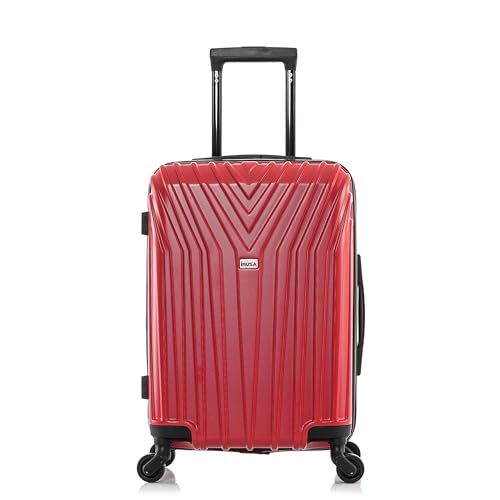 InUSA VASTY 20-Inch Carry-On Hardside Spinner Luggage Lightweight Red - color: Red, size: 20 Inch