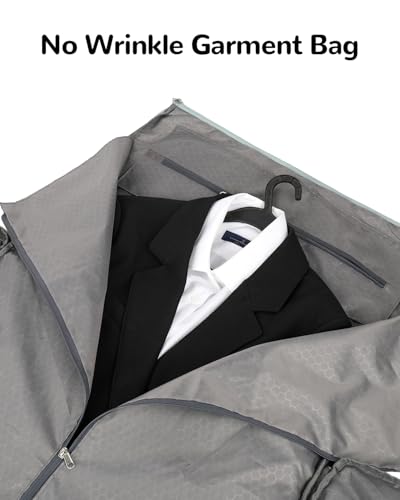 47L Large Convertible Travel Garment Duffel Bag for Men Women, 2 in 1 Hanging Suit Bag with Shoulder Strap, Green - color: green