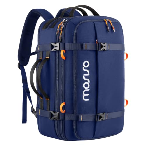 MOSISO 40L Travel Backpack for Men, Large Rucksack Duffel Bag - color: Navy Blue