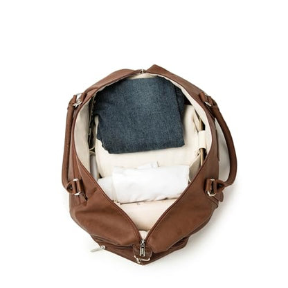 Kinmac Travel Duffel Bag For Men and Women,Sports Gym Yoga Duffel Bag Weekender Overnight Totes Bag (COffee PU) - color: Coffee PU