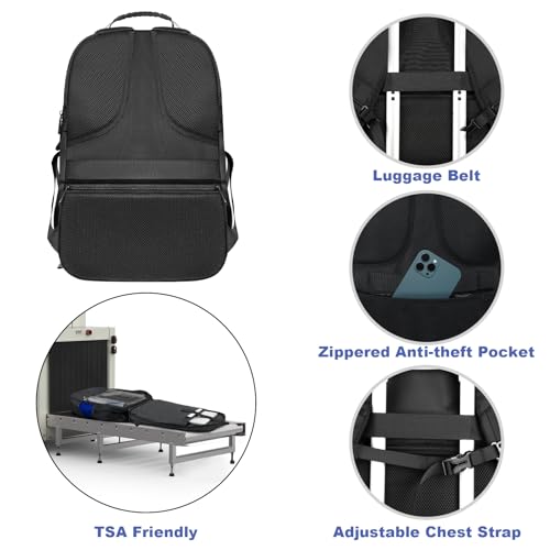 Z-MGKISS Extra Large Backpack for Men,Gaming Travel Bag Fit 18.4-19" Laptop - color: Blue, size: 18.4 Inch (22''x15''x12'')
