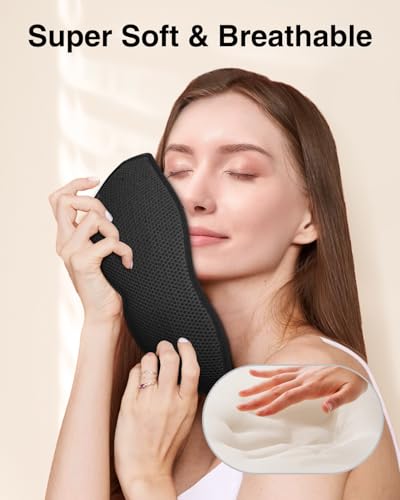 MABAO Sleep Mask for Side Sleeper, Eye Mask for Sleeping Women Men, Black - color: Black