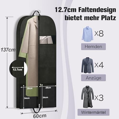 54" Garment Bags 2 Pack, Hanging Dress Covers for Closet Storage and Travel - size: Var-GYD-54-2P