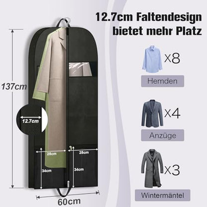 54" Garment Bags 2 Pack, Hanging Dress Covers for Closet Storage and Travel - size: Var-GYD-54-2P