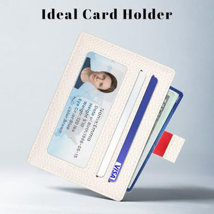 Airkit Small Slim ID Case, Womens Credit Card Holder Wallet, RFID Sleeve - color: White