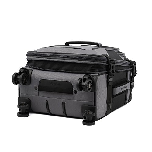 Travelpro Bold-Softside 확장 가능한 수하물 스피너 휠 포함, 그레이/블랙., 기내용 21인치, 볼드 - 스피너 휠이 있는 부드러운 확장 가능한 수하물 - color: 그레이/블랙., size: 기내용 21인치