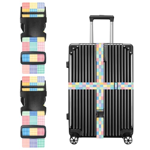 Nuxovilar Luggage Straps Set for Suitcase 1.96x90.5in Polyester - color: LU13495, size: 1.96"x90.5"
