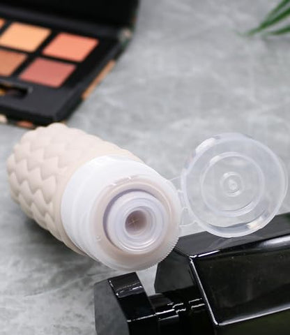 3.4oz Silicone Travel Bottles for Toiletries Refillable Liquid Accessories - color: Creamy Candy-3.4oz