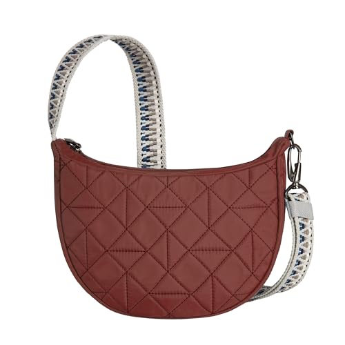 Travelon Anti-Theft Boho Crescent Crossbody - color: Paprika