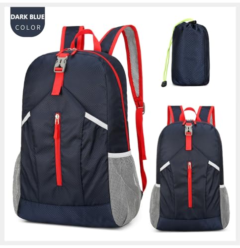 levayhill 25L Foldable Hiking Backpack,Small Packable Daypack,Dark Blue - color: Dark Blue