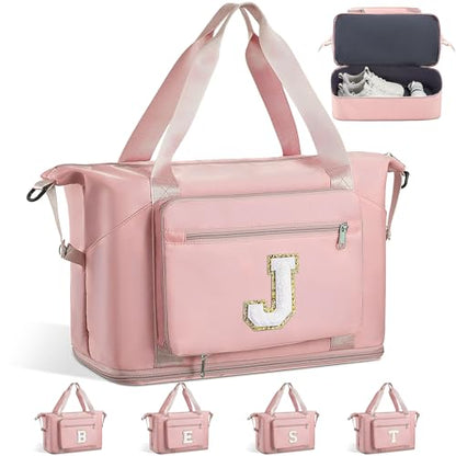 Women Girl Birthday Gifts Weekend Sleepover Overnight Duffle Bag - color: Pink, style: J