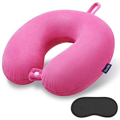 Travel Pillow, Memory Foam U Shape Neck Pillow, Deep Powder - color: Deep Powder