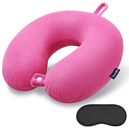 Travel Pillow, Memory Foam U Shape Neck Pillow, Deep Powder - color: Deep Powder