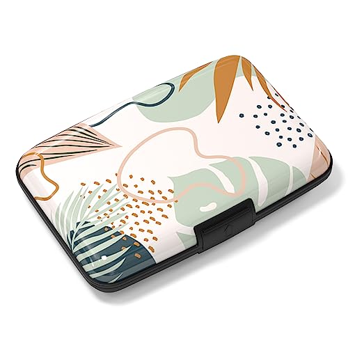 Rimilak Aluminuml Credit Card Holder,Boho Plants - color: Boho Plants