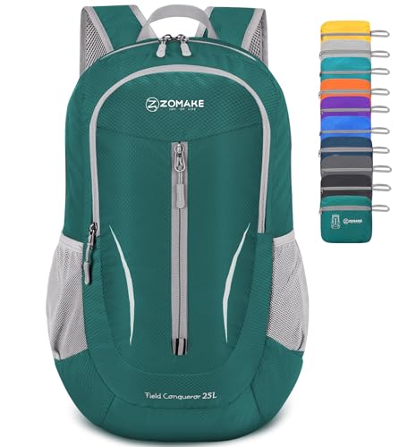 ZOMAKE Lightweight Packable Backpack 25L, Foldable Hiking Daypack - color: Army Green