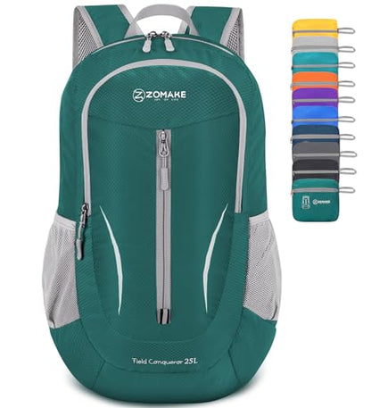 ZOMAKE Lightweight Packable Backpack 25L, Foldable Hiking Daypack - color: Army Green